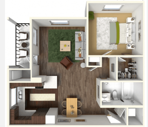 Montecito 648 sf 1 bd